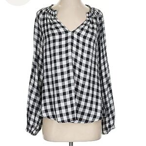 Harper Heritage Black and White Checkered Women's Top
